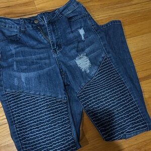 SHEIN Dark Blue Denim Jeans